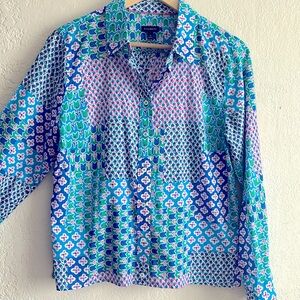 Multi color floral blouse